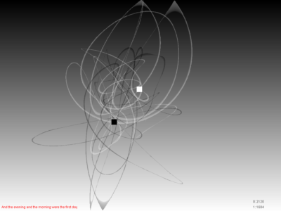 Black and White: screenshot after several sentences